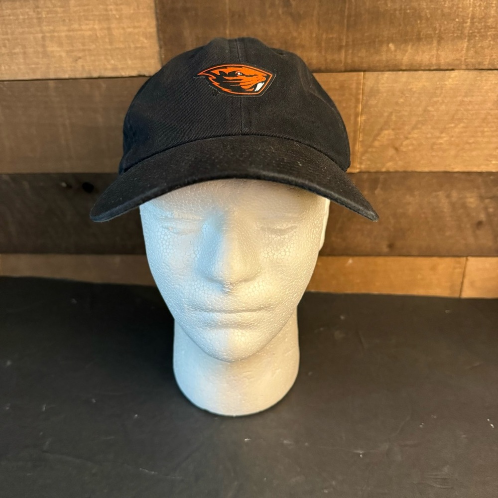Oregon State Beavers OSU Nike Heritage86 Black Cotton Relaxed Strapback Hat